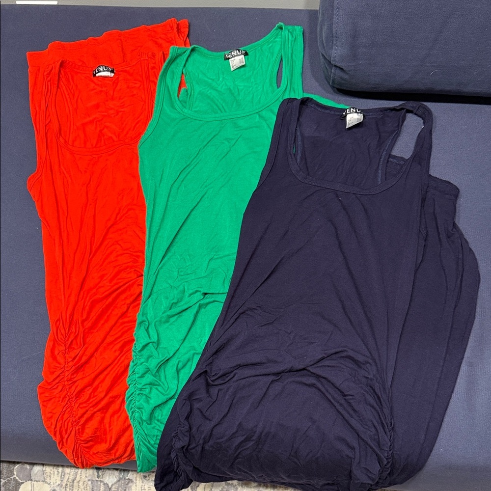 3 Venus Women's Maxi dresses - Red, Green, and Navy